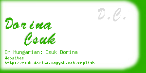 dorina csuk business card